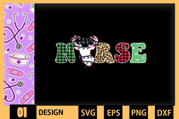 Christmas Nursing School NURSE Texture: Graphics and Crafts for Local Business