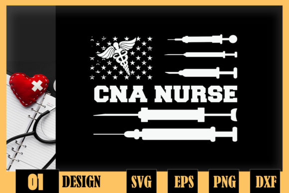 CNA Nurse American Flag