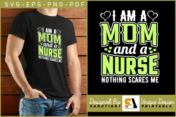 Funny Nurse Typography T-shirt Printable Graphics