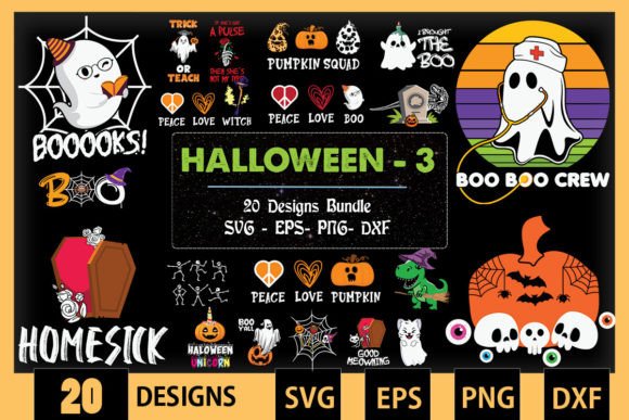 Halloween SVG Bundle 20 Designs