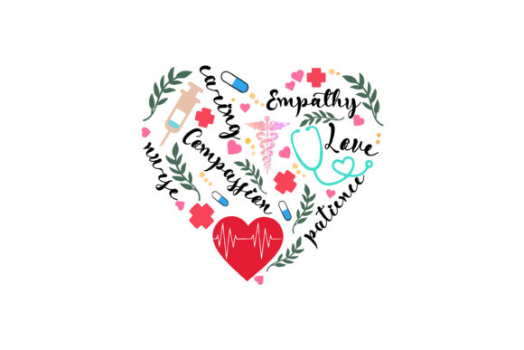Heart Nurse Sublimation File