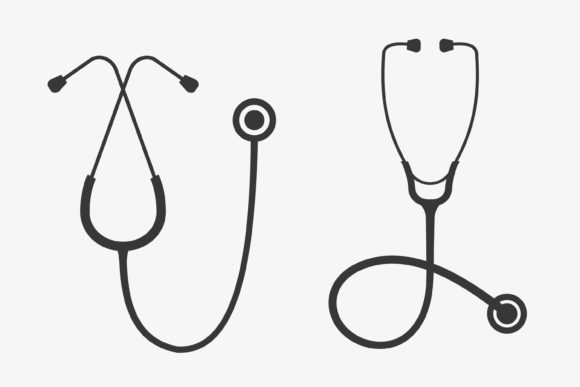 Medical Stethoscope Icon for Graphics and Crafts