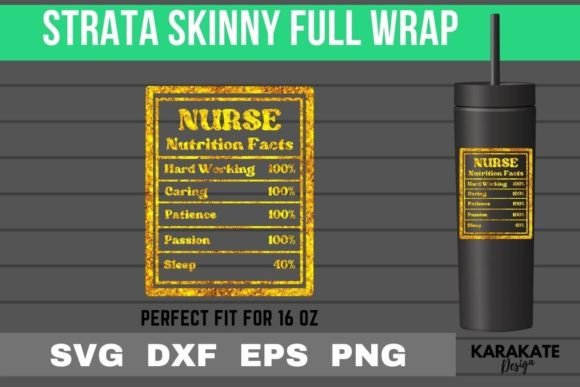Nurse Facts, 16 Oz Strata Skinny Wrap Graphics