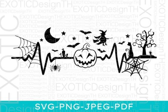 Nurse Halloween Pumpkin Heartbeat Funny Graphics