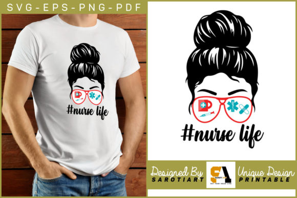 Nurse Life Vector Sunglass Graphic Shirt